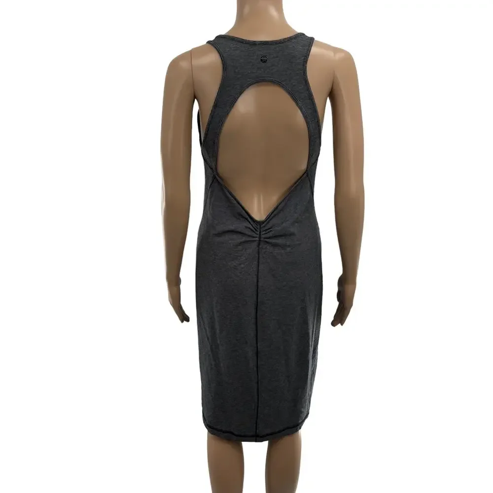 Lululemon Micro Stripe Black White Vitasea Go For It Cutout Dress